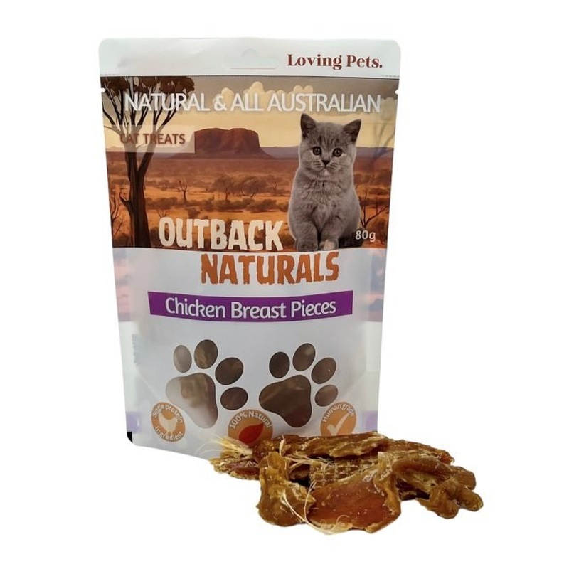 Chicken Breast Pieces 80g Loving Pets