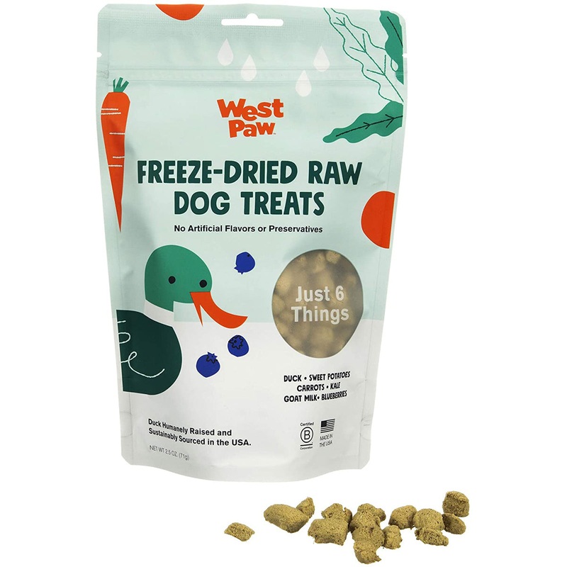 West Paw All-Natural Raw Freeze-Dried Duck Dog Treats 2.5oz