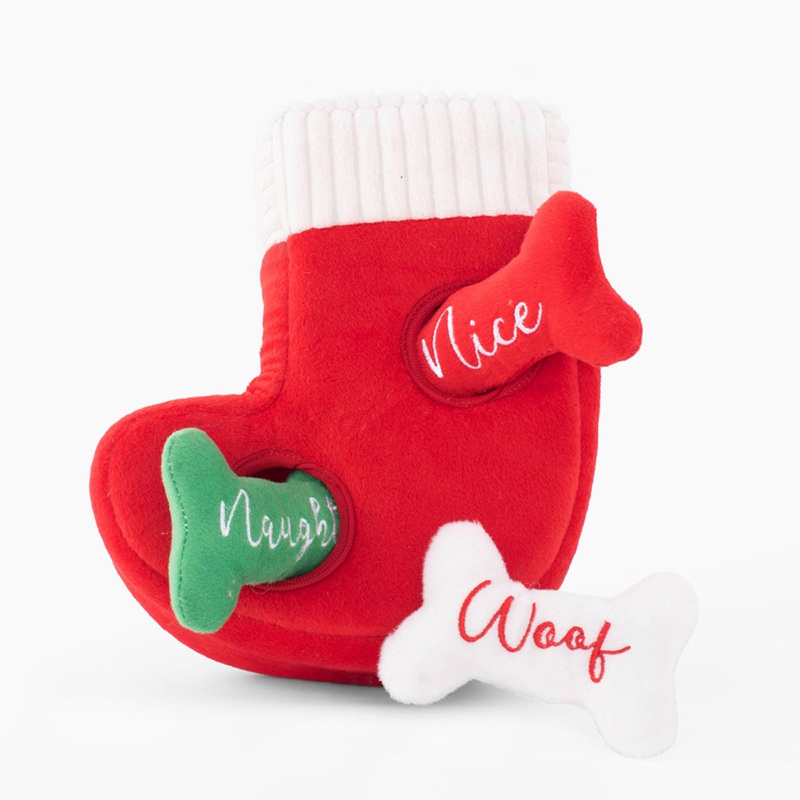 Zippy Paws Holiday Burrow - Naughty or Nice Stocking