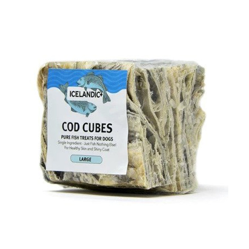Icelandic Cod Skin Large Cube Dog Treat