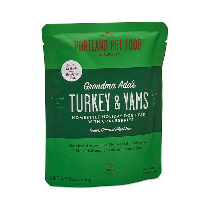 Portland Pet Grandma Ada's Turkey & Yams Meal Pouch Dog Treats 9oz