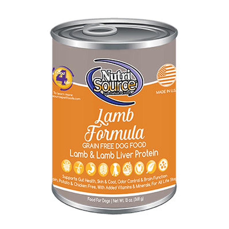 NutriSource Grain Free Lamb Canned Dog Food 13oz
