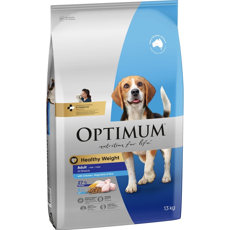 Optimum Dry Dog Food Healthy Weight Chicken, Rice and Vegetables 13kg