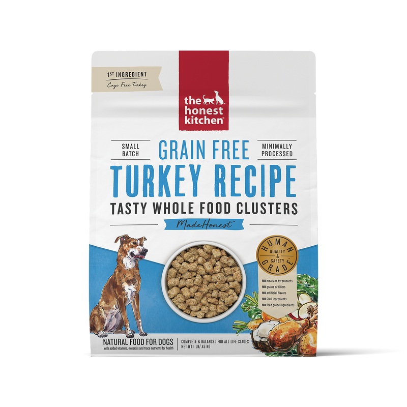 The Honest Kitchen Grain Free Turkey Whole Food Clusters - Dry Dog Food - 1lb