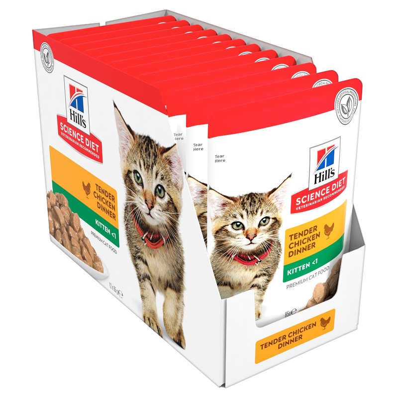Hill's Science Diet Kitten Healthy Development Chicken Cat Food pouch 12x85g