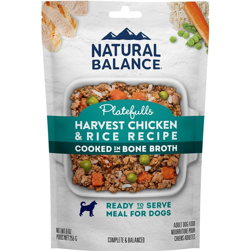 Natural Balance Platefulls Wet Dog Food - Harvest Chicken & Rice - 9oz Pouch