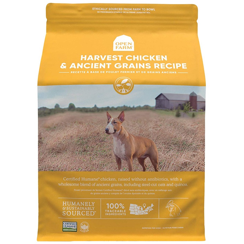 Open Farm Ancient Grains Dry Dog Food - Harvest Chicken & Ancient Grains - 4lb Bag