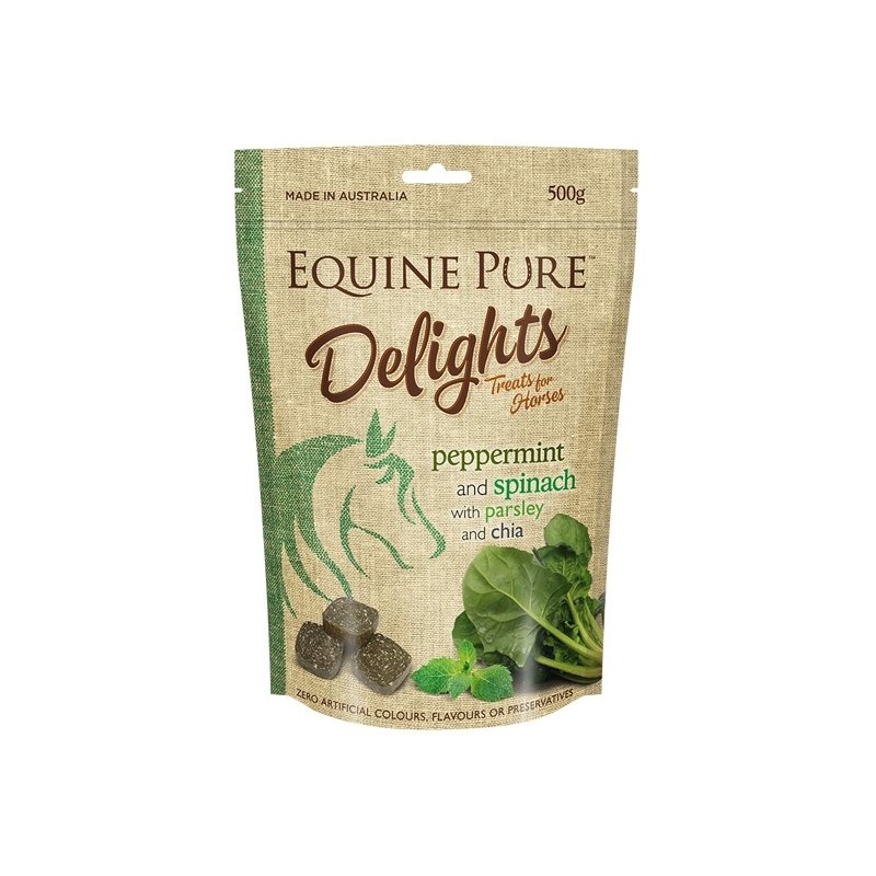 Equine Pure Delights Peppermint Spinach Parsley and Chia 500g