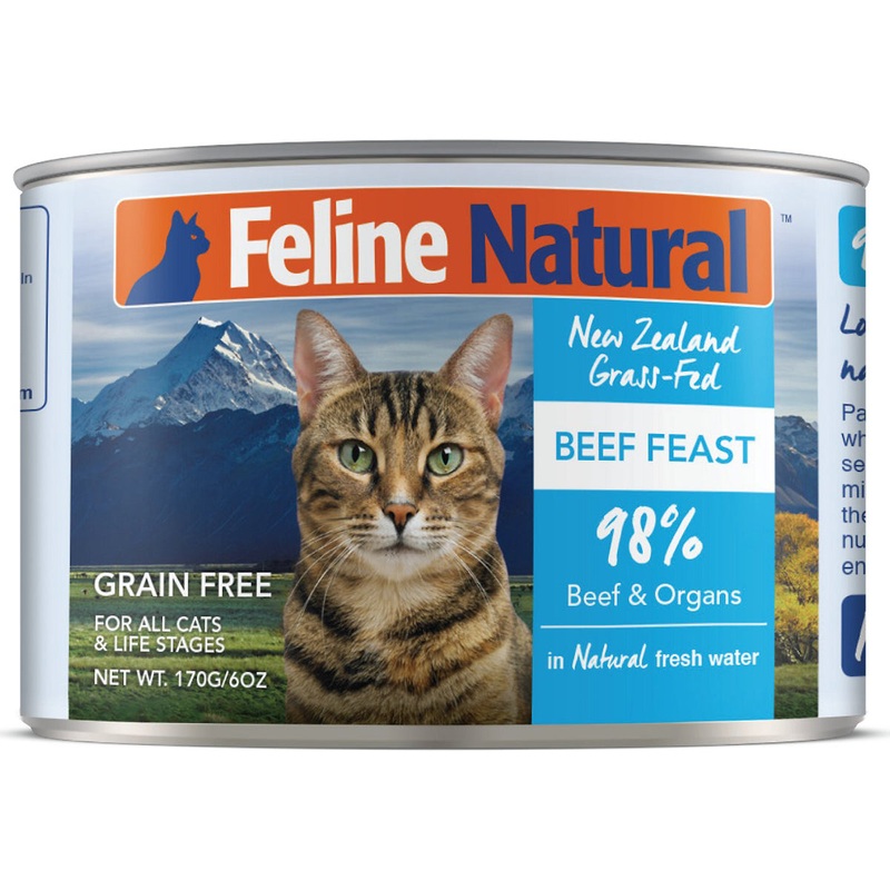 Feline Natural Wet Cat Food - Beef Feast - 6oz Can
