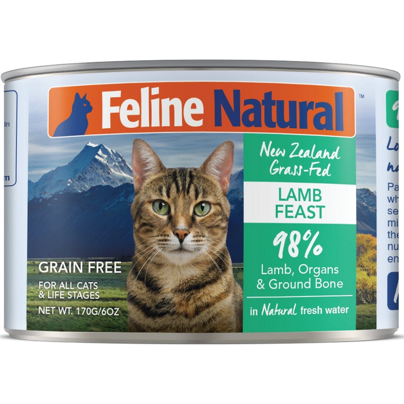 Feline Natural Wet Cat Food - Lamb Feast - 6oz Can
