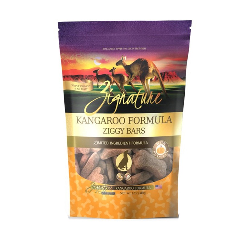 Zignature Ziggy Bars Dog Treats - Kangaroo - 12oz