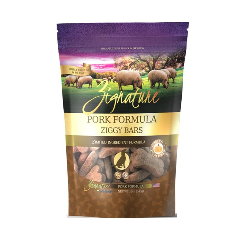 Zignature Ziggy Bars Dog Treats - Pork - 12oz
