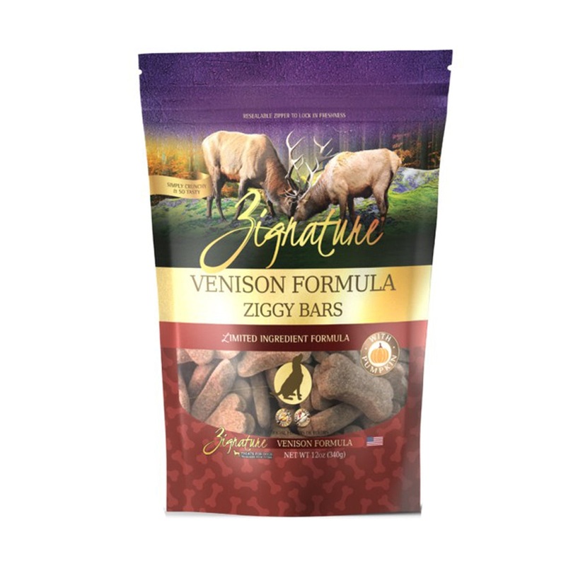Zignature Ziggy Bars Dog Treats - Venison - 12oz