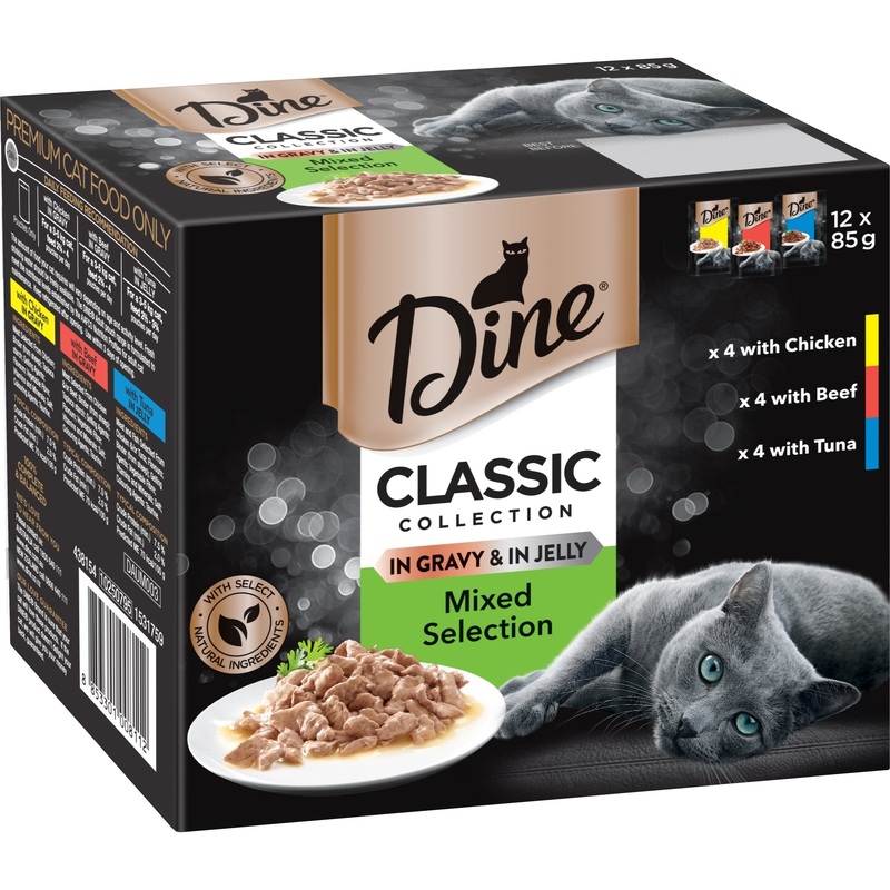Dine Classic Collection in Gravy and in Jelly Mixed Selection 12x85g