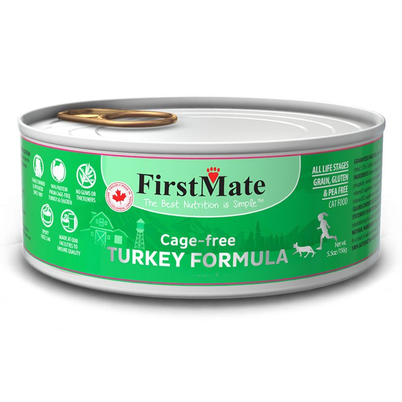 FirstMate Limited Ingredient Wet Cat Food - Cage-Free Turkey - 5.5oz Can