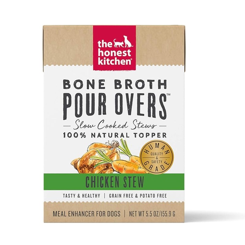 Honest Kitchen Pour Overs Bone Broth Dog Food Topper - Chicken Stew Dog - 5.5oz