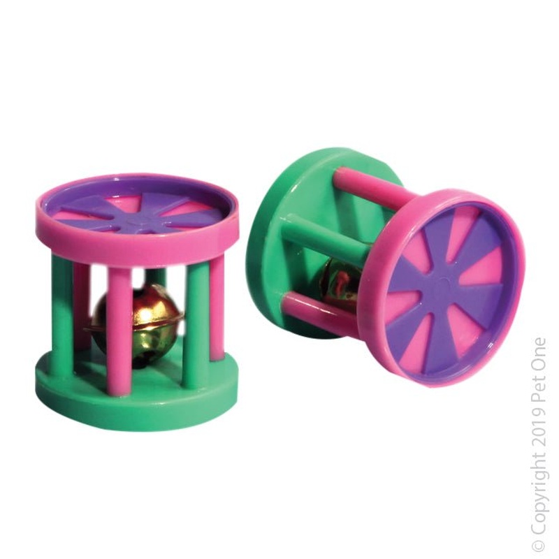 Pet One Cat Toy Roller With Bell Mixed Colours