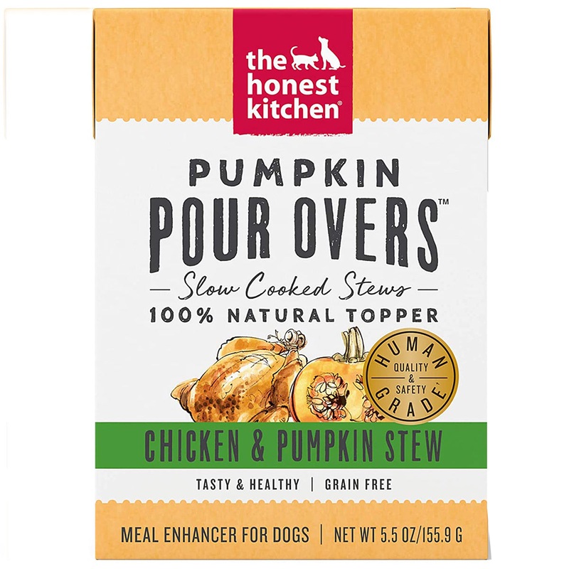 The Honest Kitchen Pour Overs Stewed Dog Food Topper - Chicken & Pumpkin Stew - 5.5oz