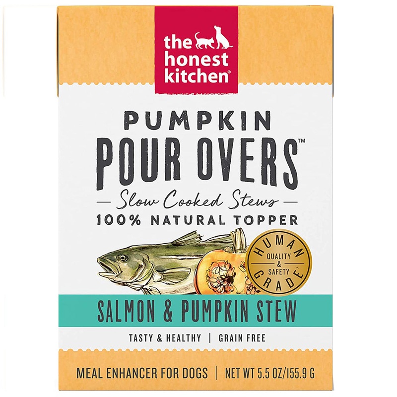 The Honest Kitchen Pour Overs Stewed Dog Food Topper - Salmon & Pumpkin Stew - 5.5oz