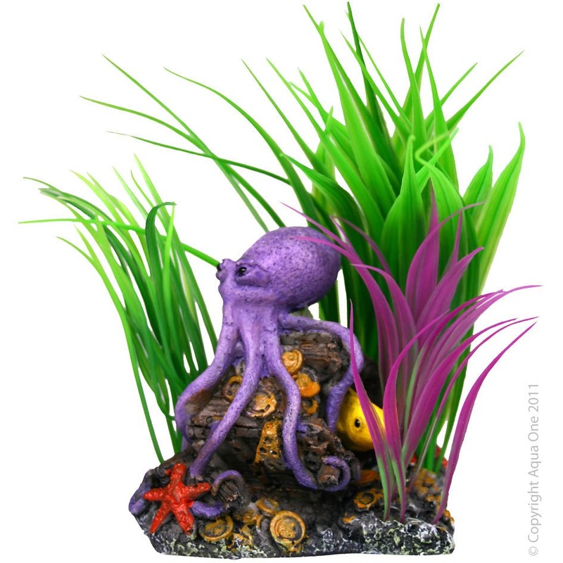 Aqua One Octopus and Plant Ornament