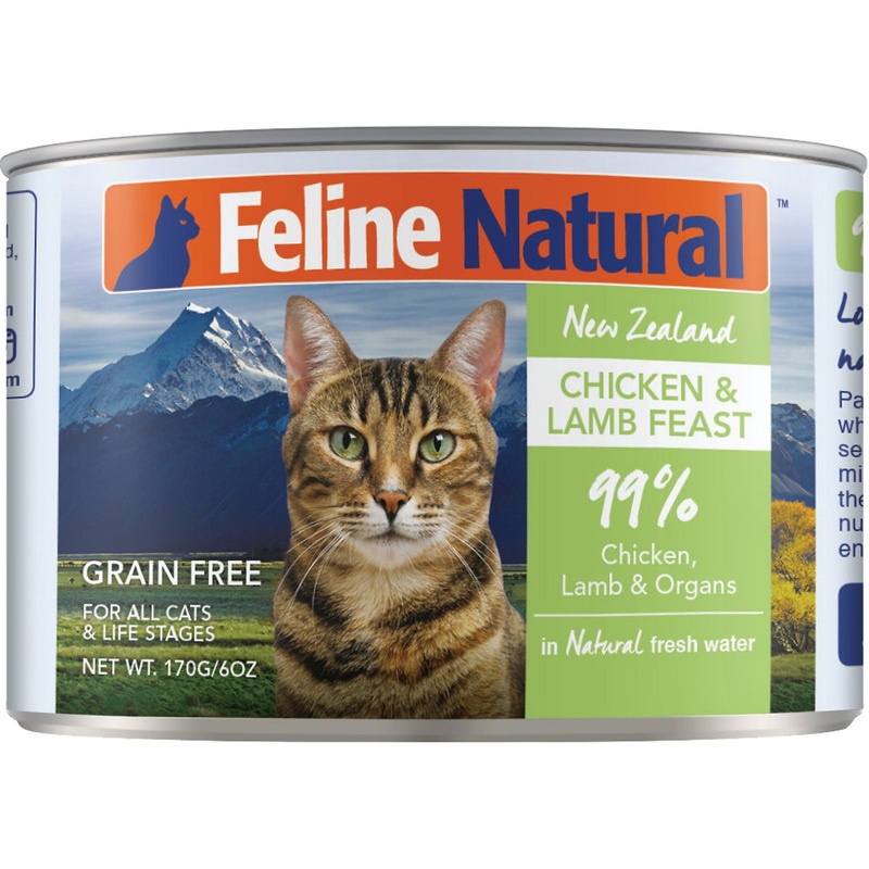 Feline Natural Wet Cat Food - Chicken & Lamb Feast - 6oz Can