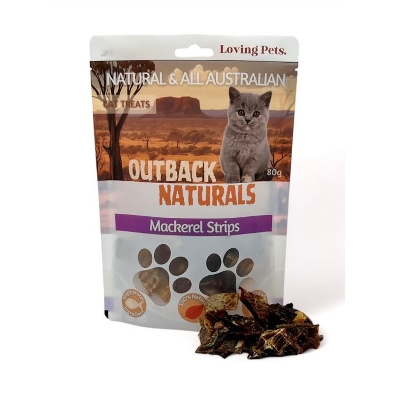 Loving Pets Mackerel Strips Cat Treats 80g
