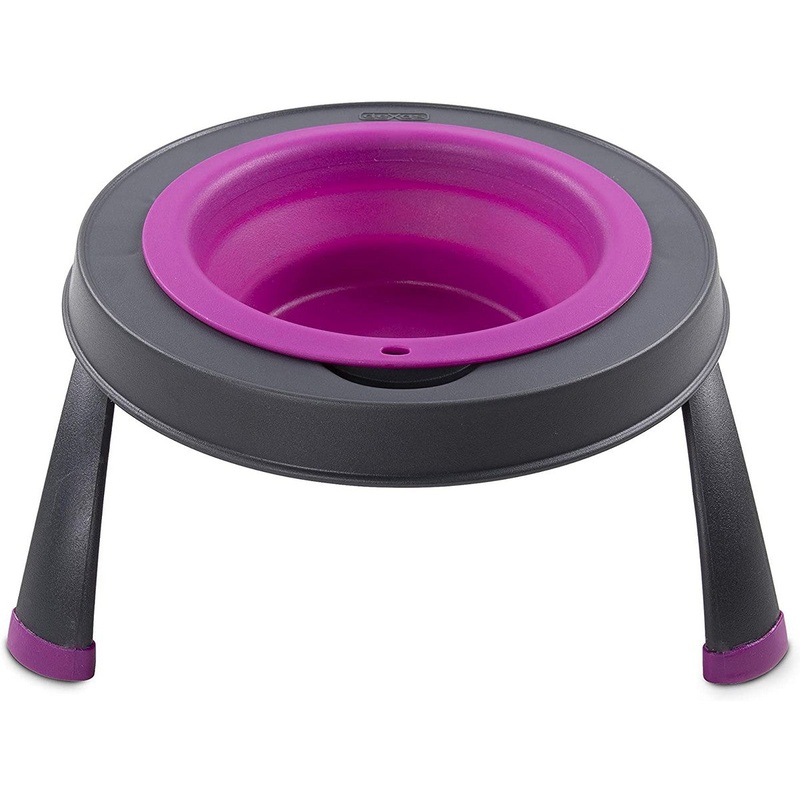 Dexas Elevated Single Feeder Fuchsia Large