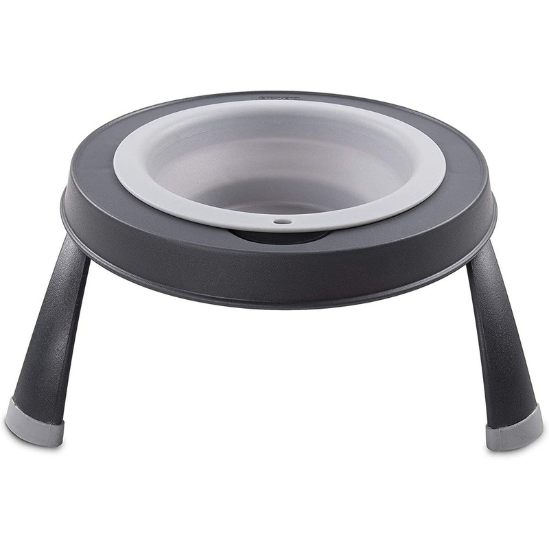 Dexas Elevated Single Feeder Gray Large