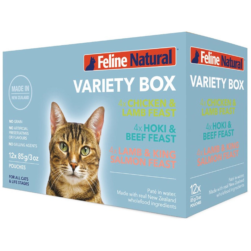 Feline Natural Wet Cat Food - Variety Pack - 12 3oz Pouches