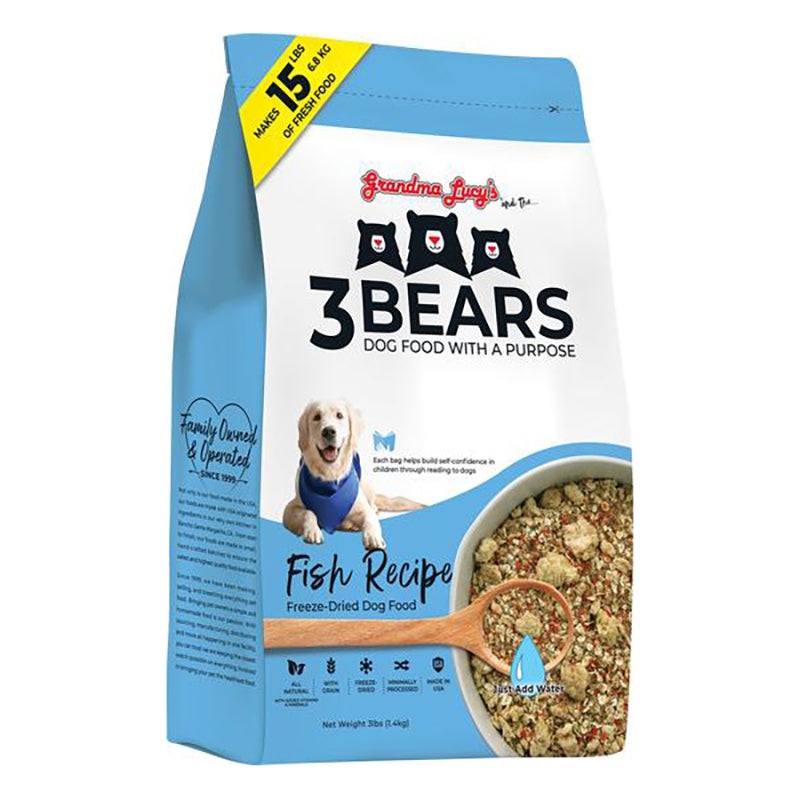 Grandma Lucy's 3 Bears Fish Formula Freeze-Dried Dog Food 3lb