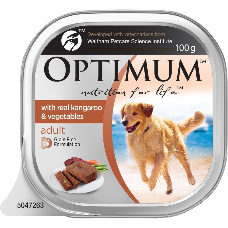 Optimum Wet Dog Food Kangaroo & Vegetable 12x100g