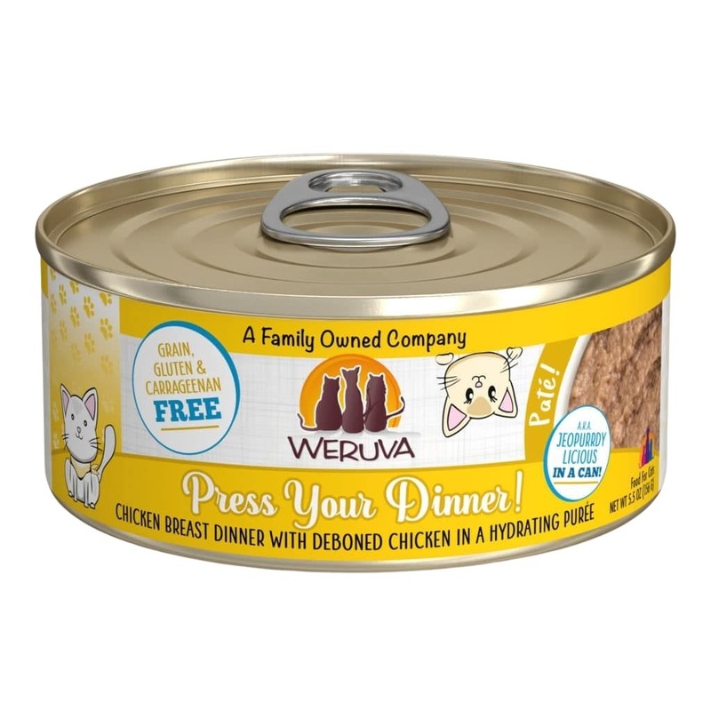 Weruva Press Your Dinner Chicken Breast Dinner Pate Wet Cat Food 5.5oz