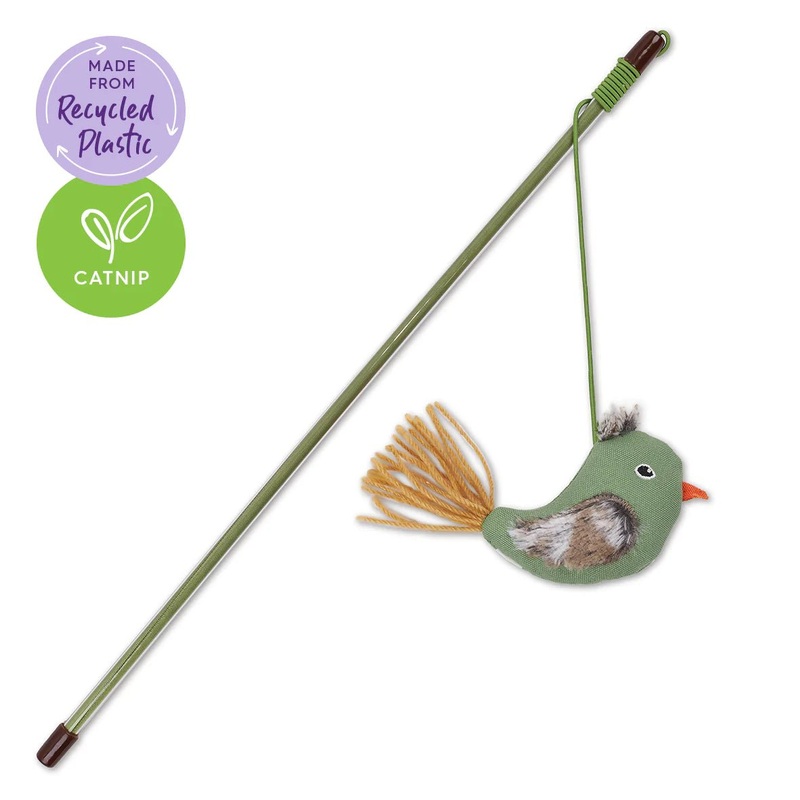 Kazoo Cat Toy Fantail Bird Wand