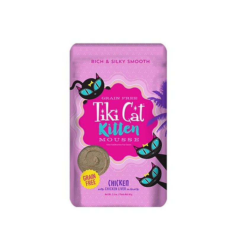 Tiki Cat Chicken with Chicken Liver Velvet Kitten Pouch 2.4oz