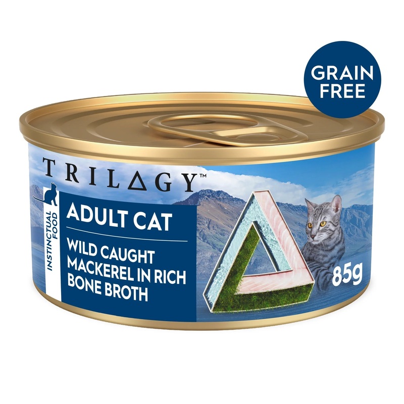Trilogy Wet Adult Cat Food Mackarel in Bone Broth 85g