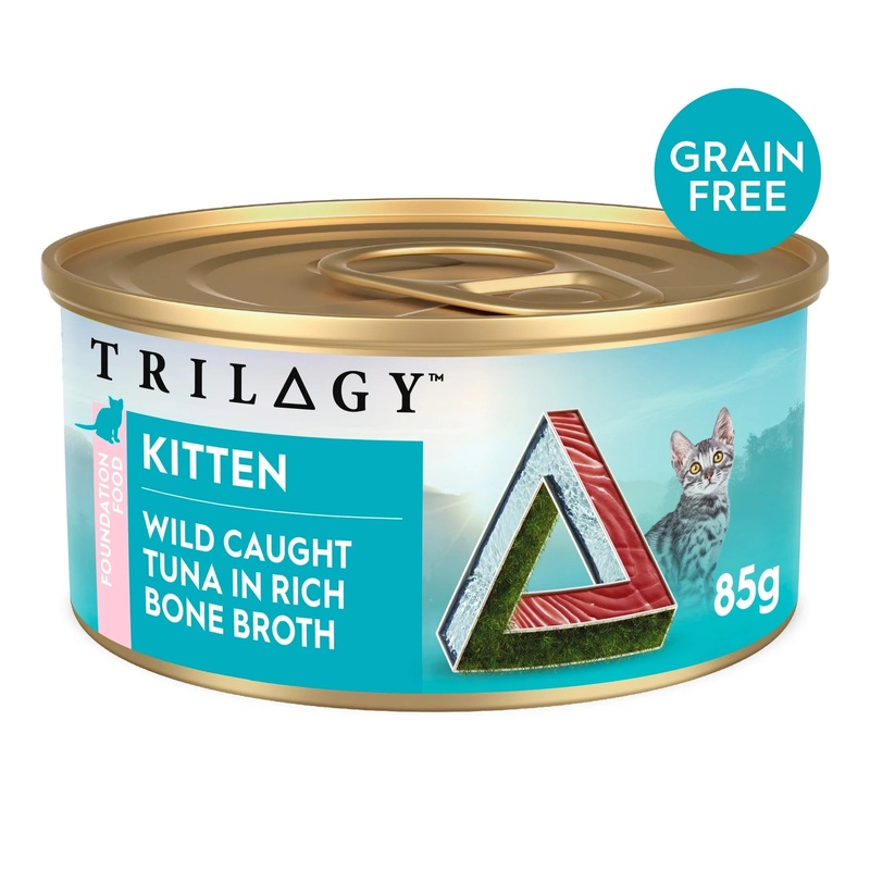 Trilogy Wet Kitten Food Tuna in Bone Broth 24x85g