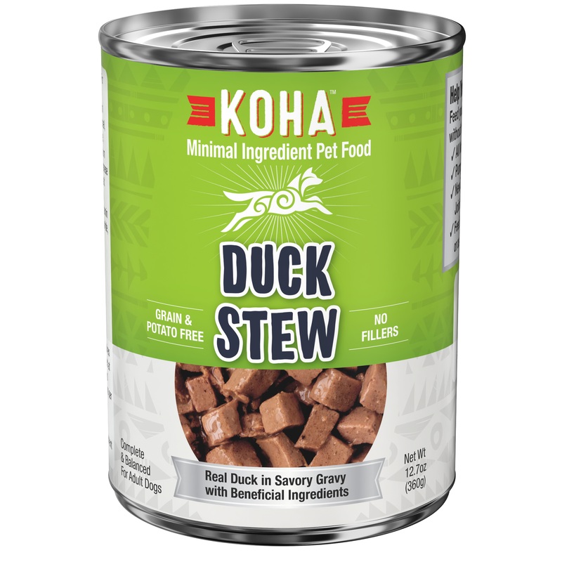 Koha Minimal Ingredient Stews Wet Dog Food - Duck - 12.7oz Can