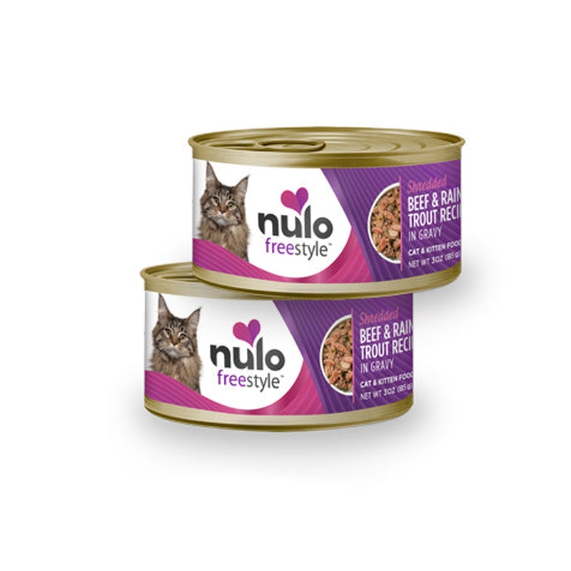 Nulo FreeStyle Shredded Wet Cat Food - Beef & Rainbow Trout - 3oz Can