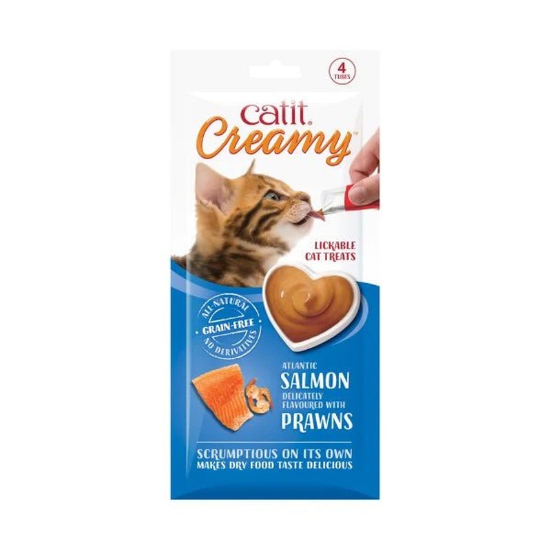 Catit Creamy Treats Salmon & Prawn 4 x 10g
