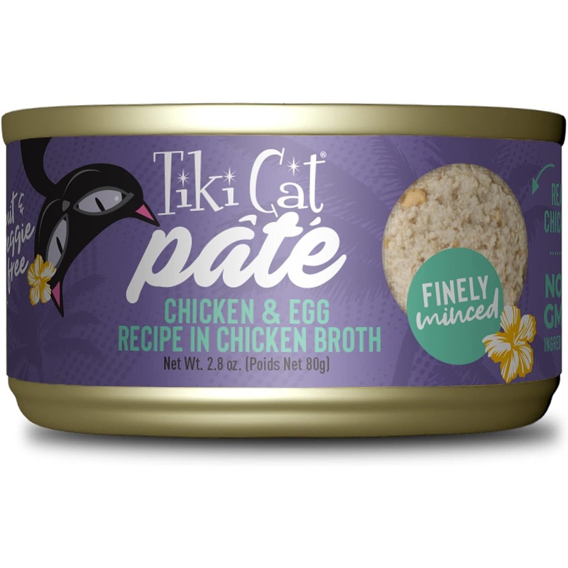 Tiki Cat Luau Pate Chicken Egg Recipe Cat Food 2.8oz