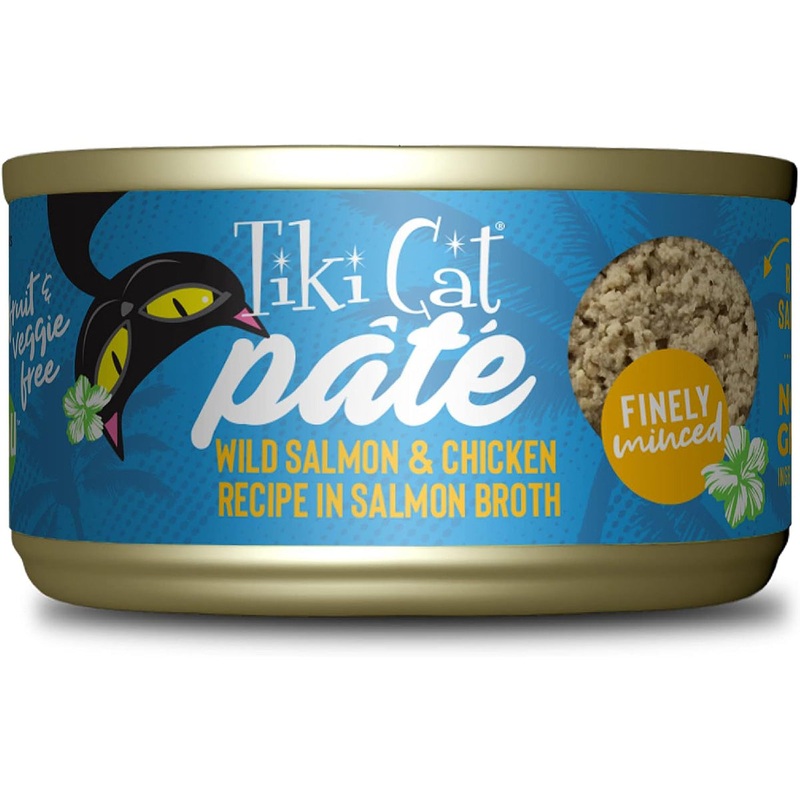 Tiki Cat Luau Pate Wild Salmon Chicken Recipe Cat Food 2.8oz