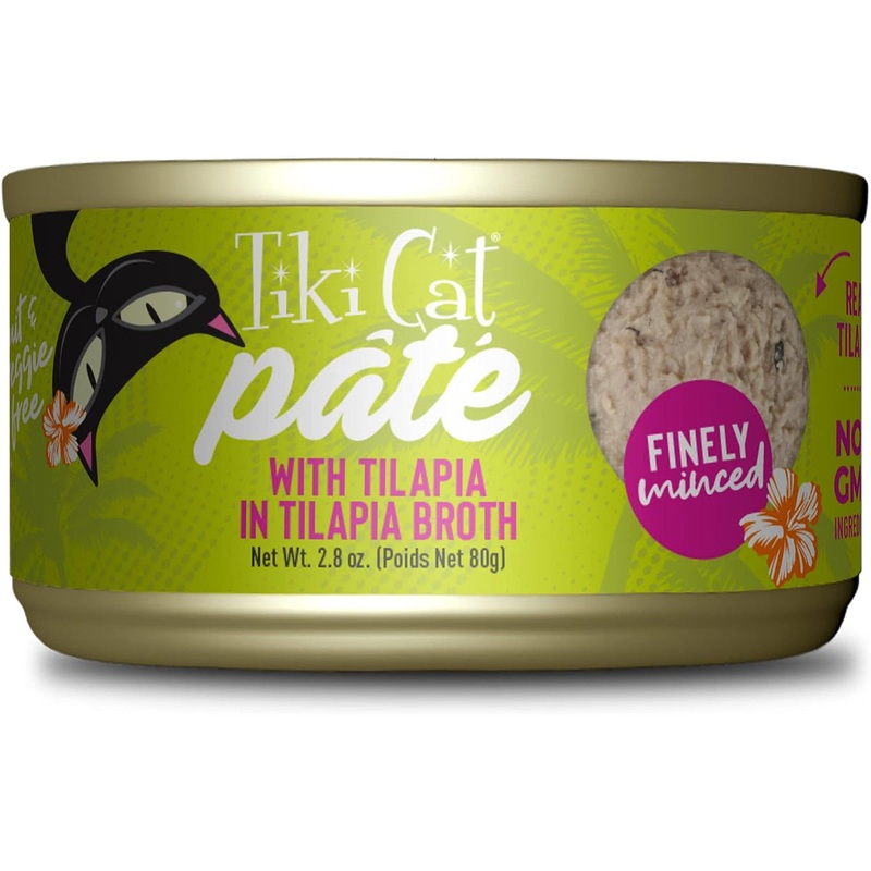Tiki Cat Luau Tilapia Pate Wet Cat Food 2.8oz