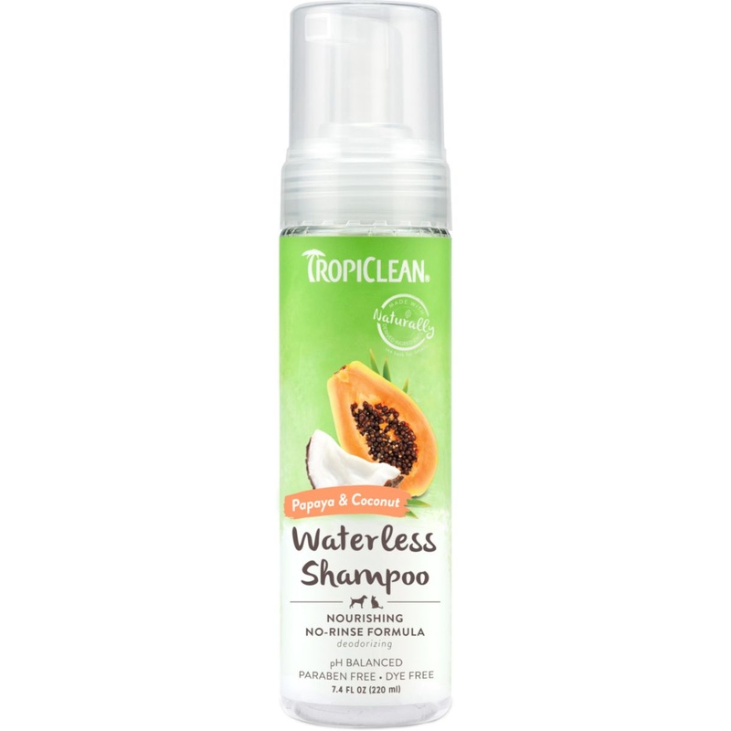Tropiclean Papaya & Coconut Waterless Shampoo For Pets 7.4oz
