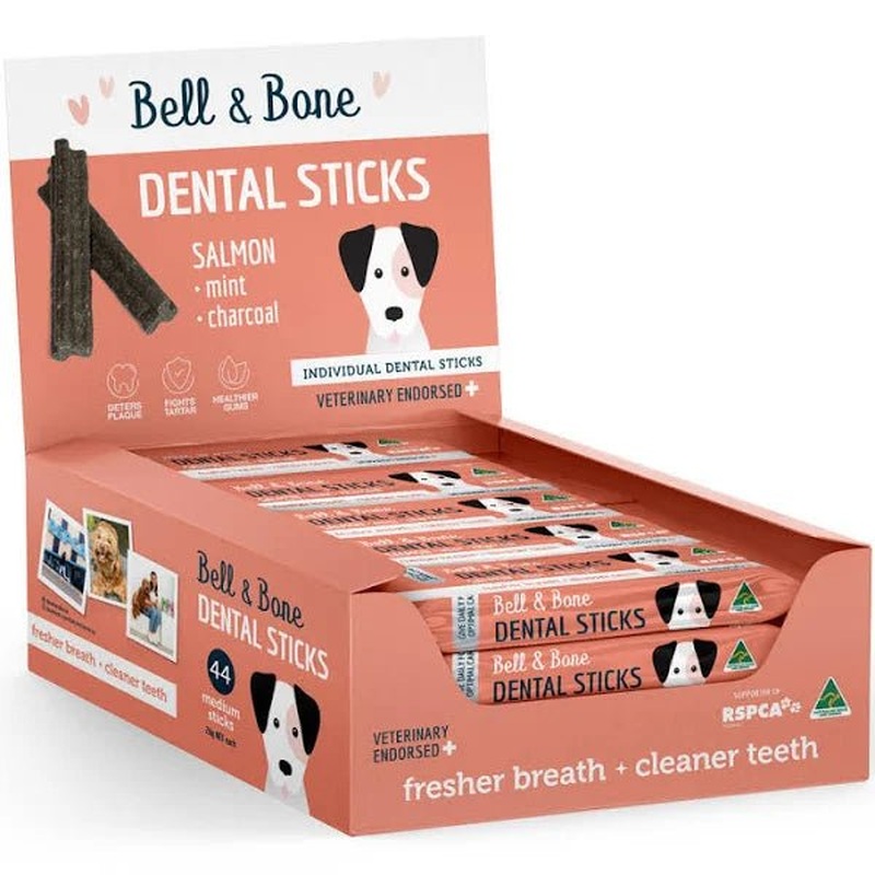 Bell & Bone Dental Sticks - Salmon, Mint and Charcoal 26g