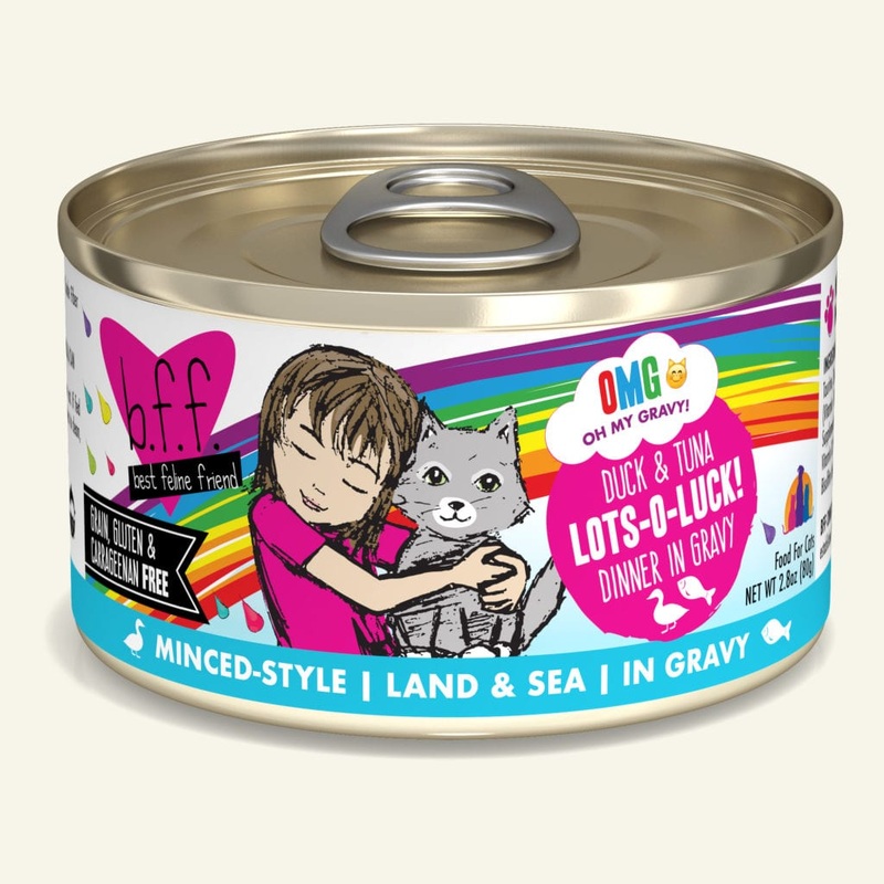 BFF OMG Wet Cat Food - Duck & Tuna Lots-O-Luck! - 2.8oz Can
