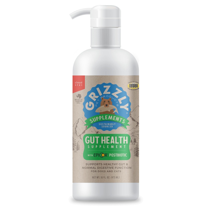 Grizzly Gut Health Dog & Cat Supplement Digestive Support - 32oz Pump Bottle