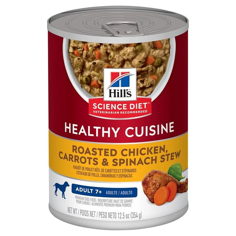 Hill's Science Diet Adult 7+ Healthy Cuisine Chicken & Carrot Stew Canned Dog Food 12x354g