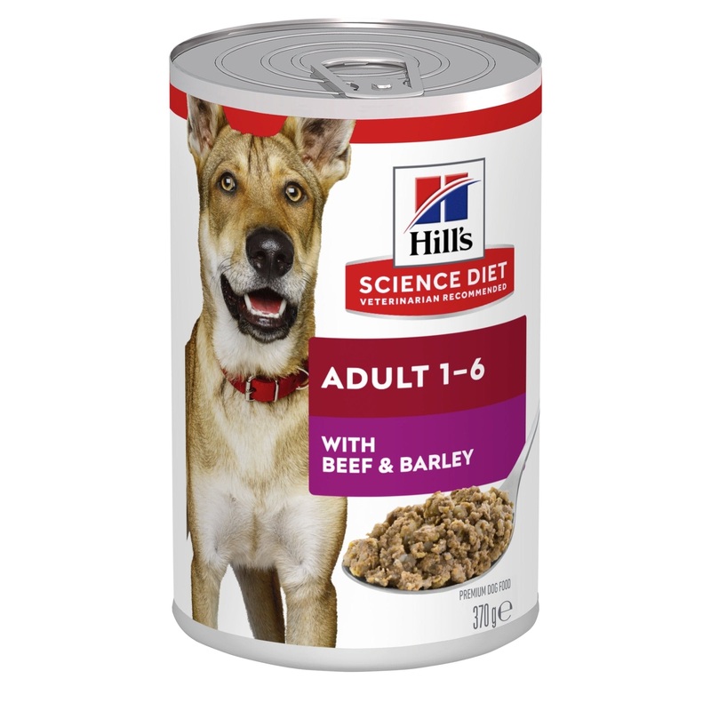 Hill's Science Diet Adult Beef and Barley Entre Canned Dog Food 370g