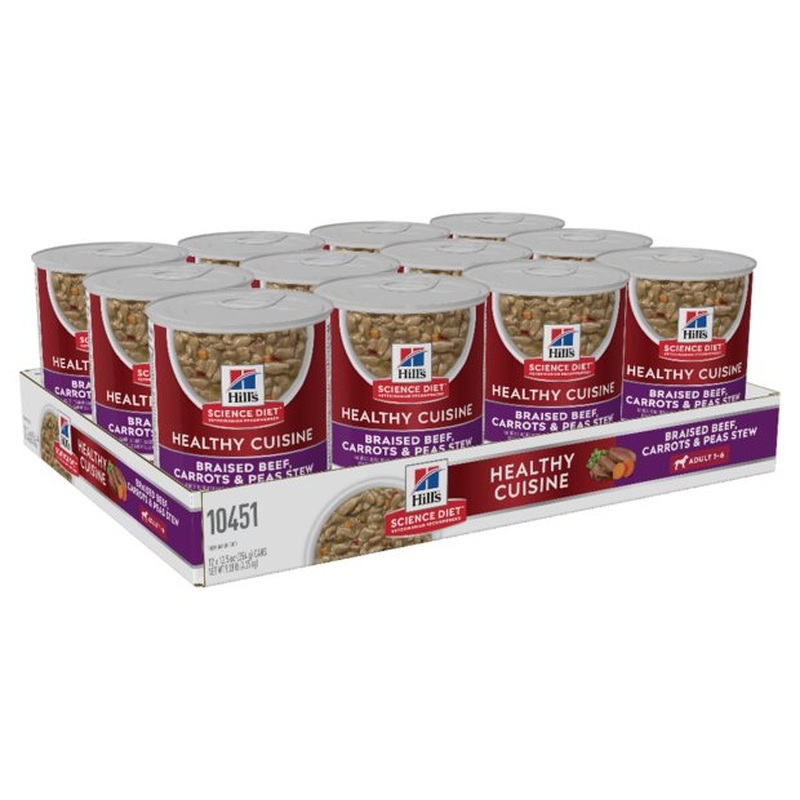 Hill's Science Diet Adult Healthy Cuisine Beef & Carrot Stew Canned Dog Food 12x354g