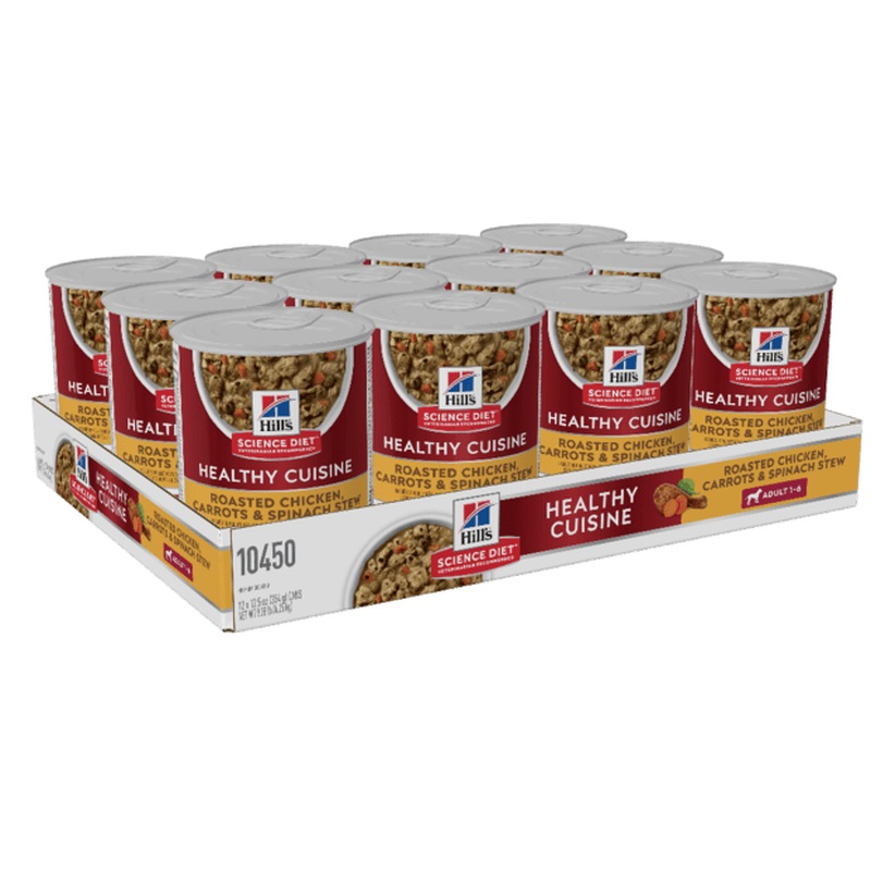 Hill's Science Diet Adult Healthy Cuisine Chicken & Carrot Stew Canned Dog Food 12x354g